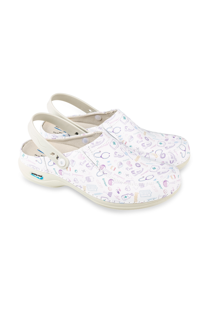 Leather printed sanitary clog - Care Collection-zoom-