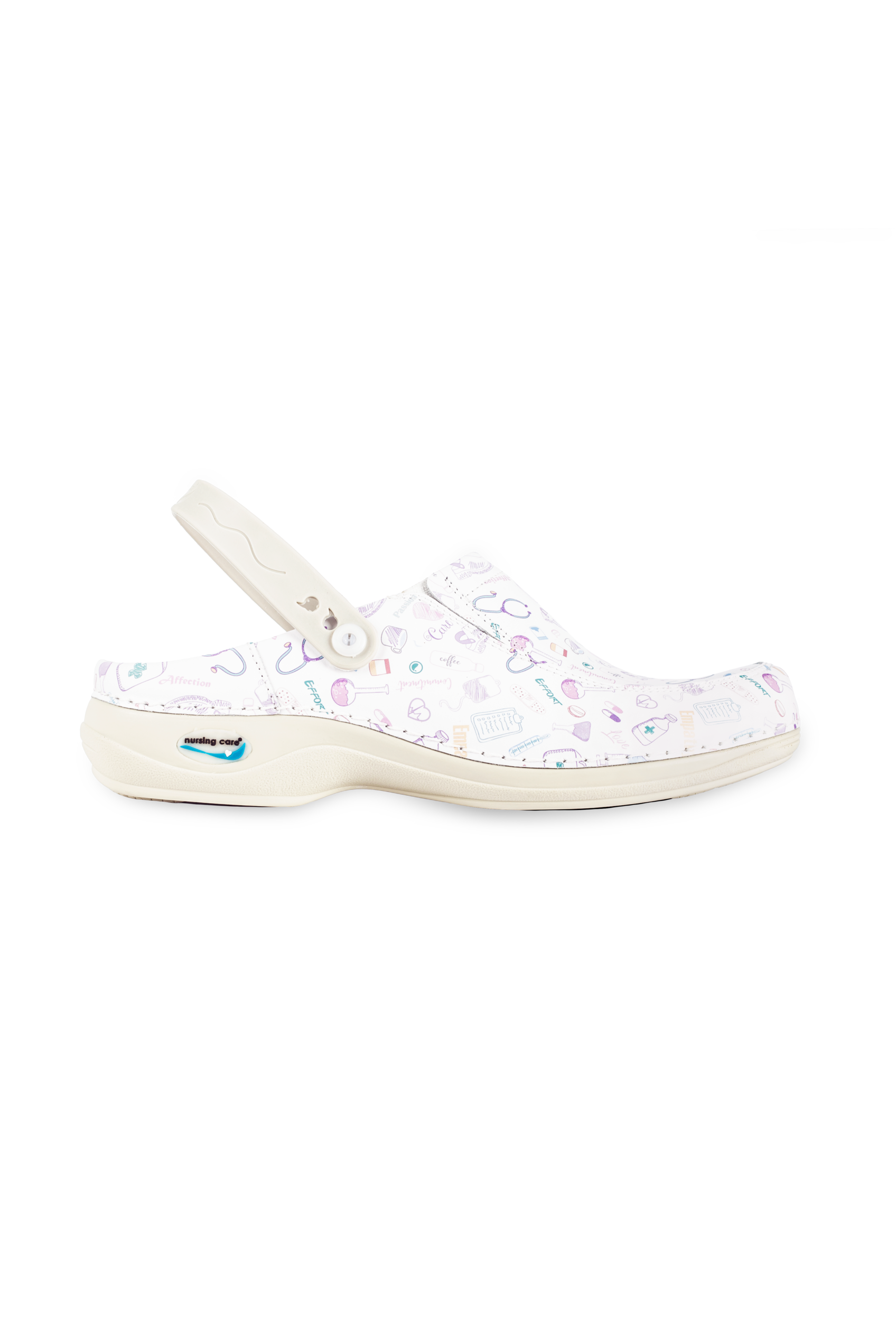 Leather printed sanitary clog - Care Collection-zoom-2