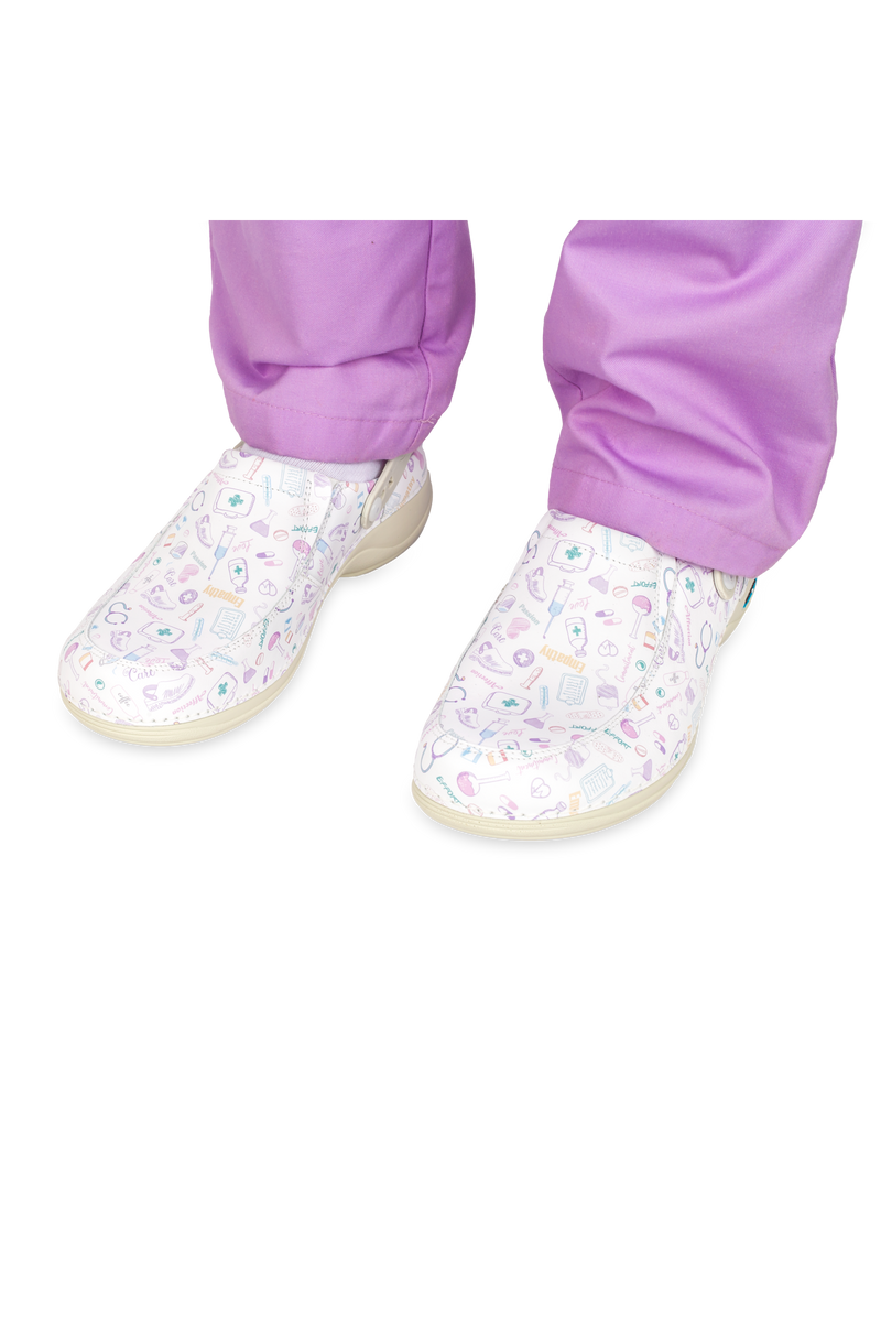 Leather printed sanitary clog - Care Collection-zoom-