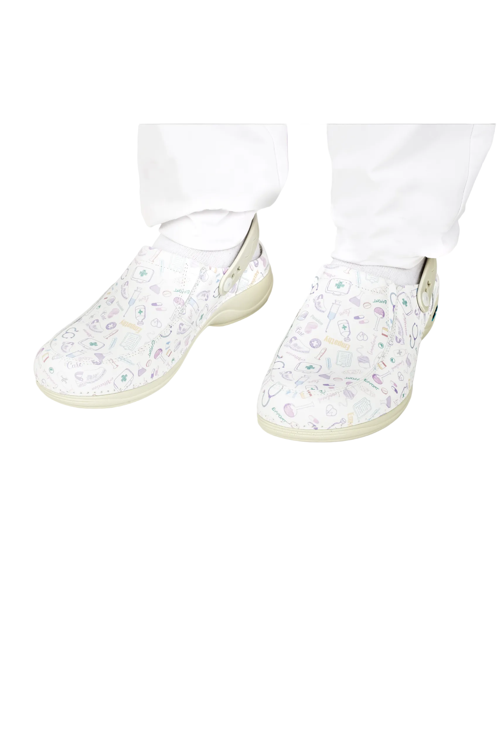 Leather printed sanitary clog - Care Collection-zoom-4