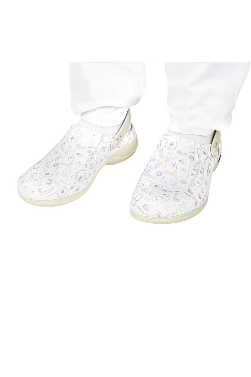 Leather printed sanitary clog - Care Collection-zoom-