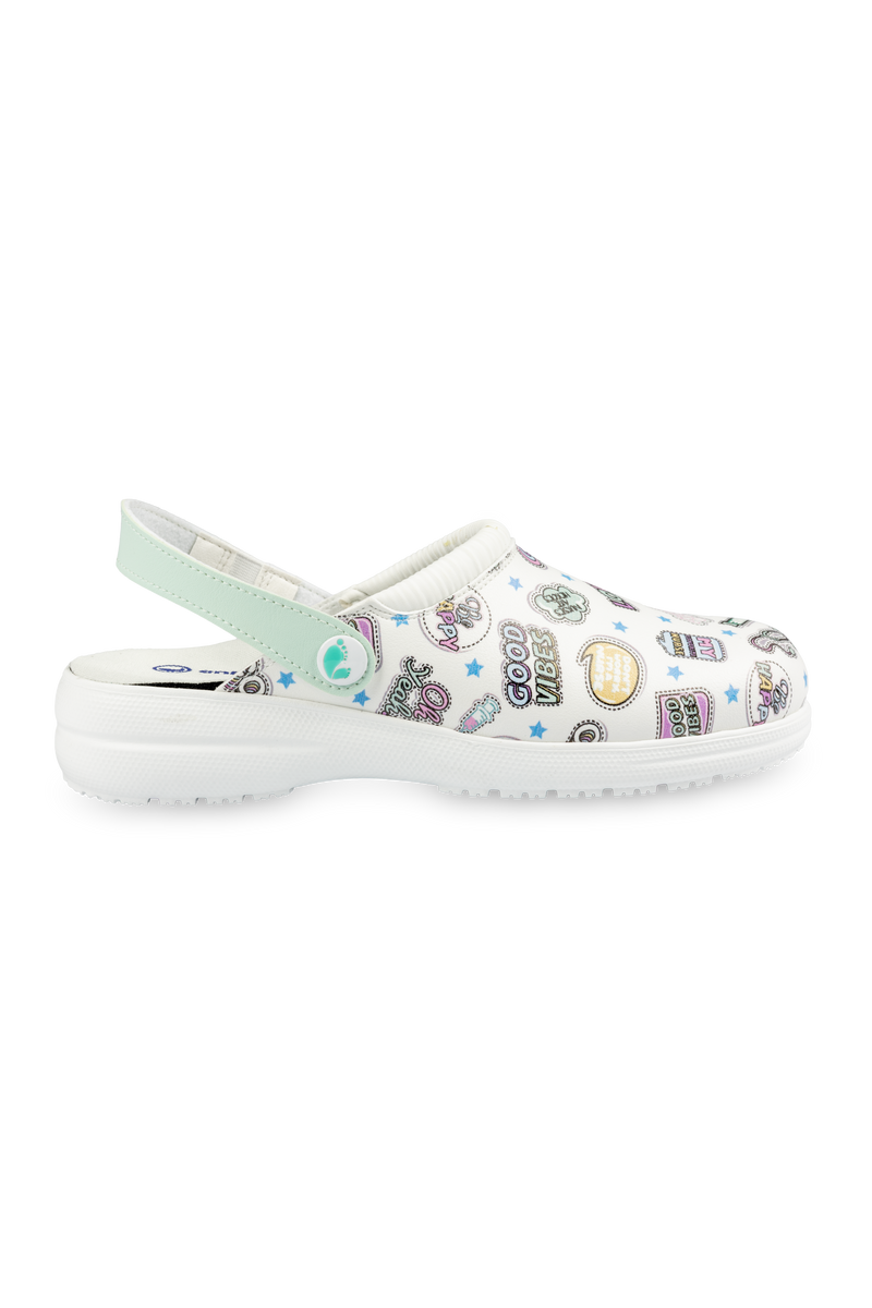 Vegan Leather Sanitary Clog - Stickers Collection-zoom-