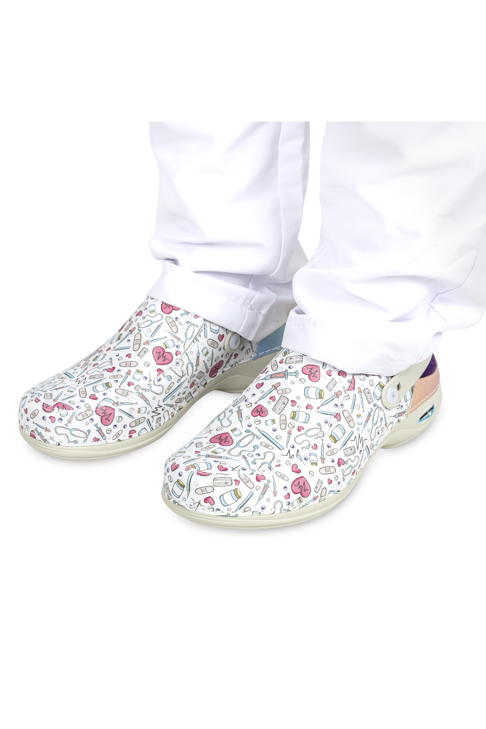 Printed Leather Clog - Colorful-zoom-3