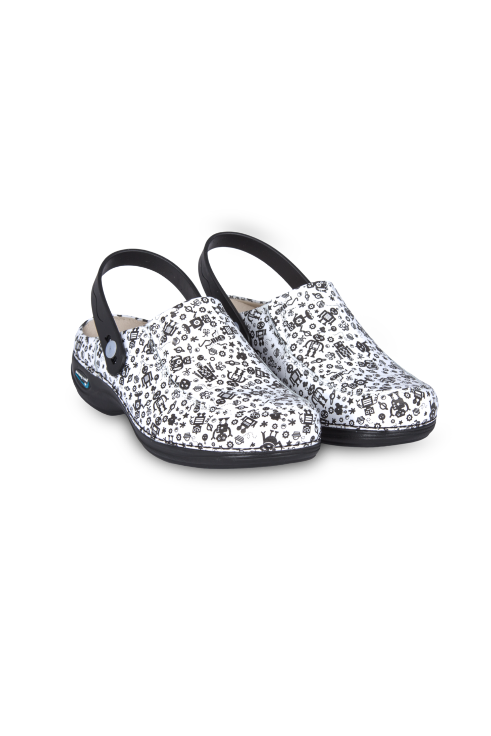 Washable printed leather clog - Robots-zoom-1