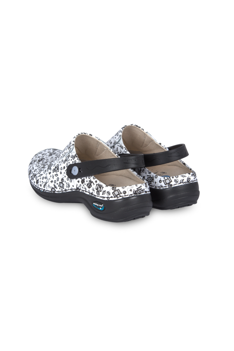 Washable printed leather clog - Robots-zoom-