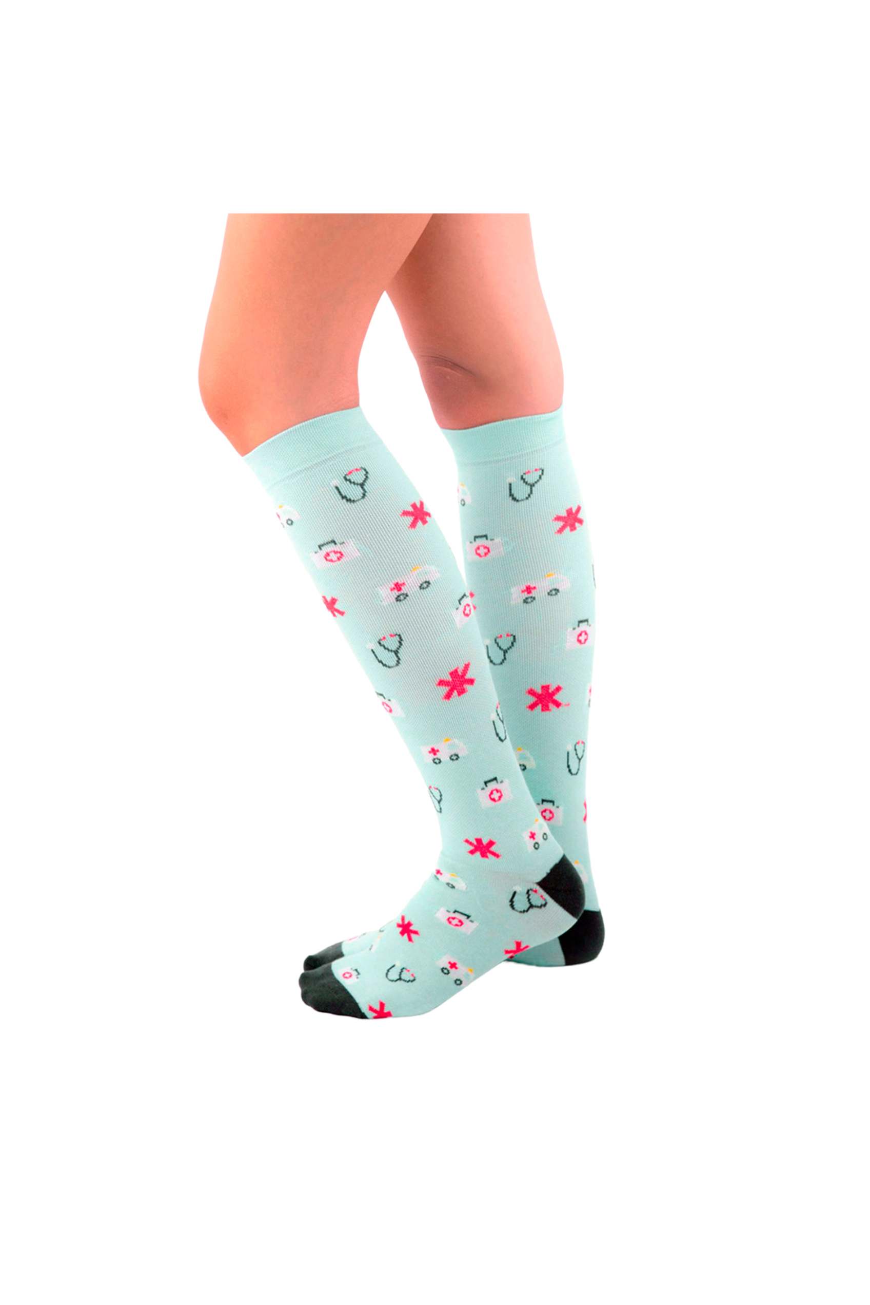 Printed Compression Socks - Ambulances-zoom-1