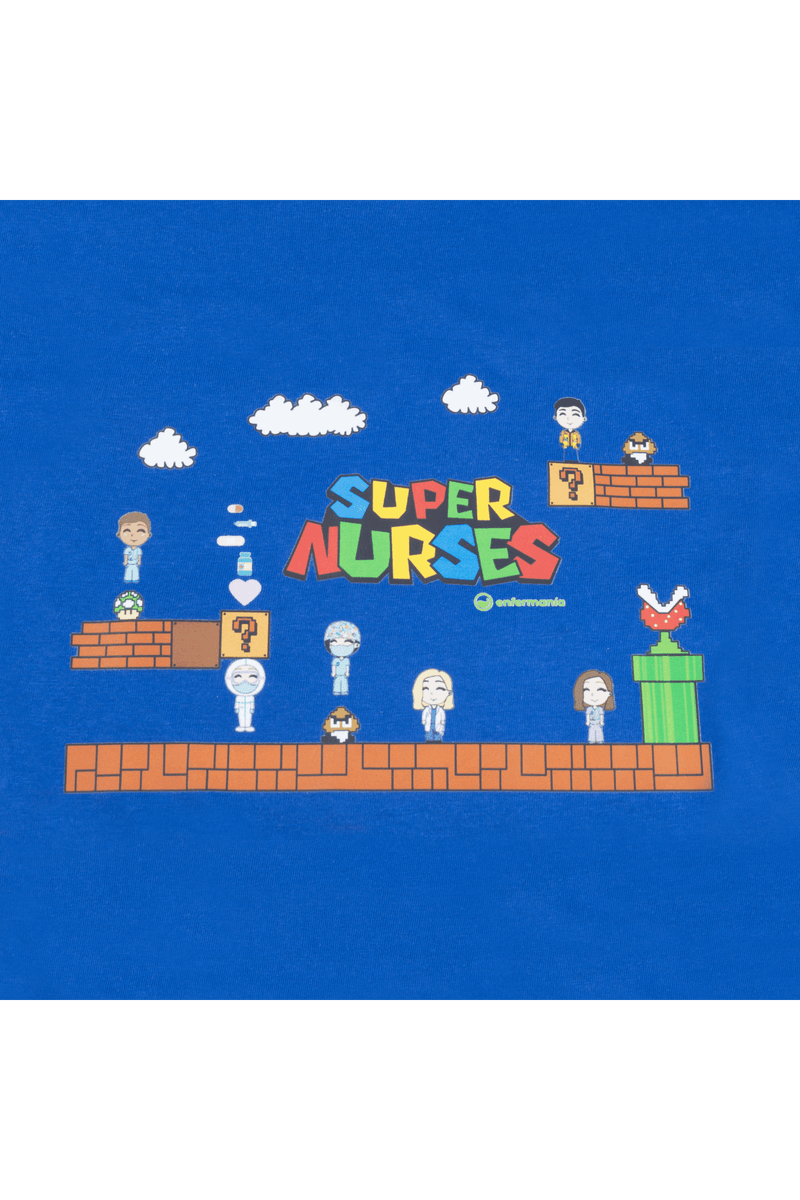Camiseta Estampada Azul Royal para Mujer-zoom-