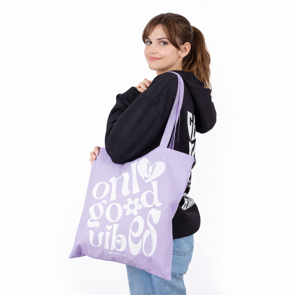 Bolsa Tote Lavanda Good Vibes