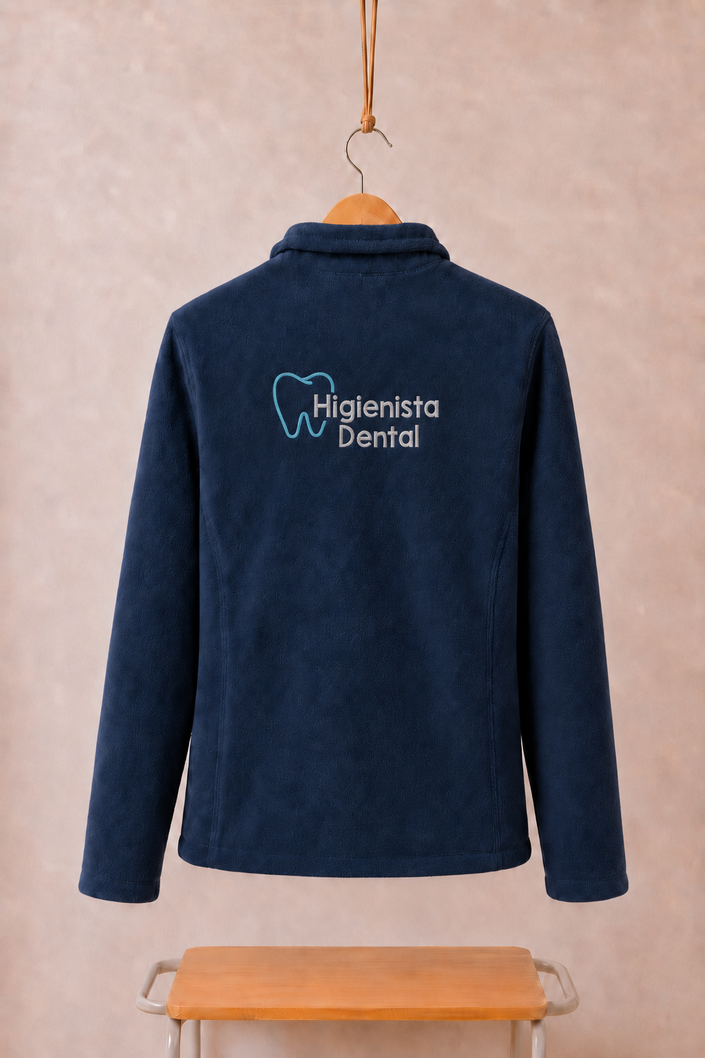 Personalized Men's Fleece Jacket - Navy Blue