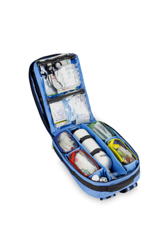 Interior de mochila de emergencias para material sanitario