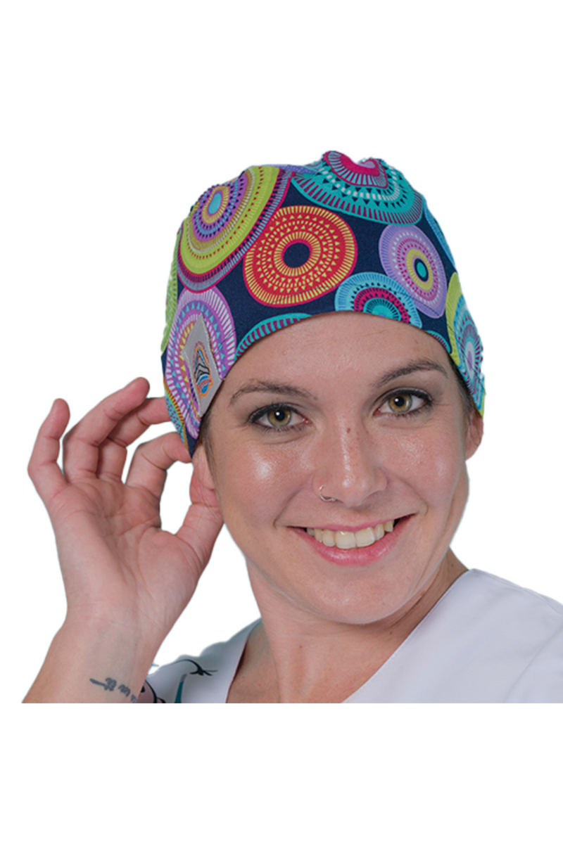 Surgical cap for long hair - Printed -zoom-
