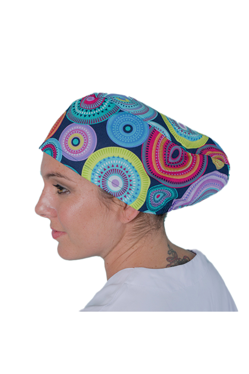 Surgical cap for long hair - Printed -zoom-