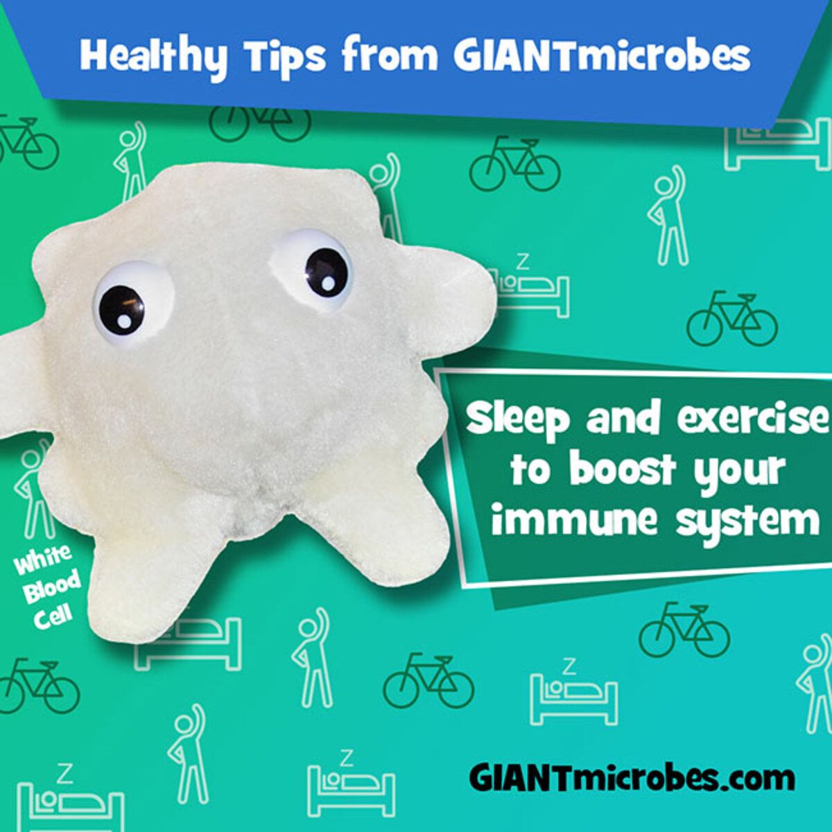 GiantMicrobes (plush) - Leukocyte (white blood cell)-zoom-10